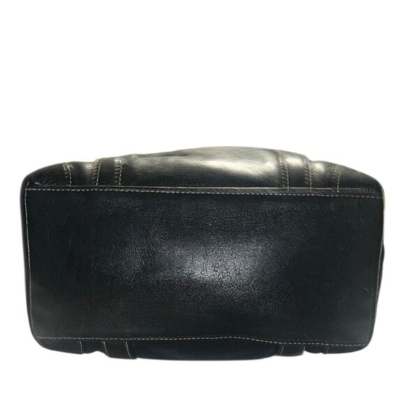 Coach Hampton Black Leather Shoulder Bag Tote 4462 - Picture 6 of 14